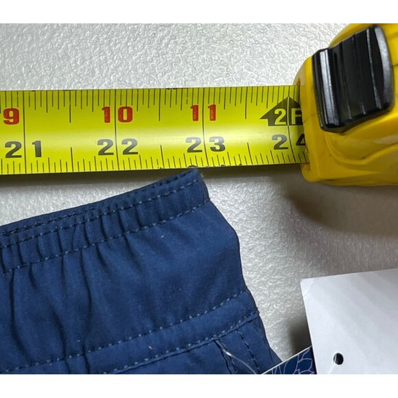 Trinity Coast Mens 3XB Swim Shorts Blue & Aqua Color Block Elastic Waist - Picture 4 of 13